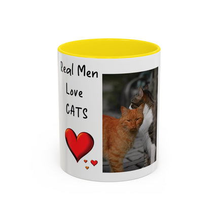 Real Men Love Cats Coffee Mug – 11oz Accent Mug