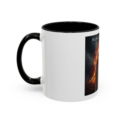 Aging Is Sacred Fire Coffee Mug — Fantasy Elder Couple Accent Mug (11/15oz)