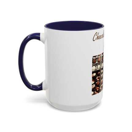 Chocolate Is Brain Fuel Accent Mug – 15oz – Sweet & Smart Gift