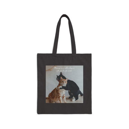 Cat Hug "An Endless Sleepover With Your Favorite Weirdo" Tote Bag