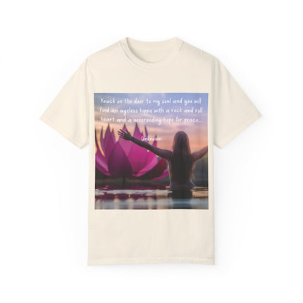 Inspirational Unisex Garment-Dyed T-shirt for Peace Lovers