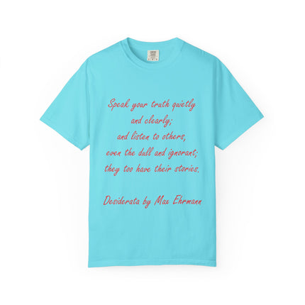Inspirational Unisex Garment-Dyed T-Shirt - 'Speak Your Truth' Quote