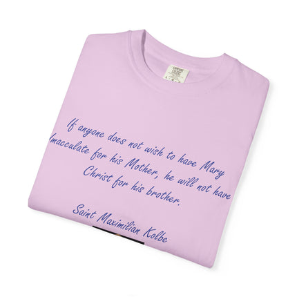 Saint Maximilian Kolbe Inspirational T-Shirt - Unisex Garment-Dyed Tee