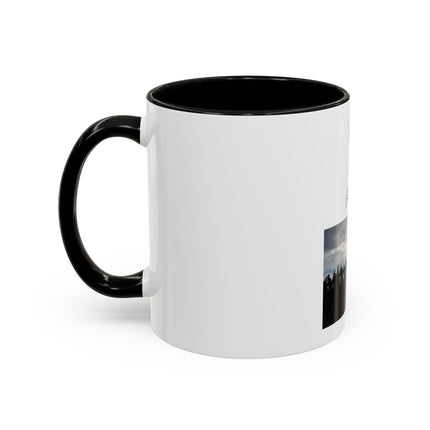 Pray for Peace Accent Coffee Mug — Inspirational Religious Prayer Mug (11/15oz)