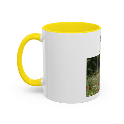 Bloom Wildly Floral Accent Coffee Mug — Inspirational Garden Photo 11/15oz