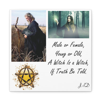 Witch Is a Witch Matte Canvas Wall Art – Inspirational Pagan Quote