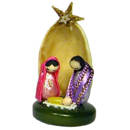 Miniature Nut Nativities from Ecuador-1