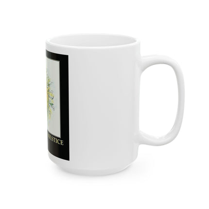 Happy Summer Solstice Ceramic Mug — Sun Spiral 11oz & 15oz