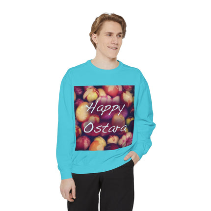 Happy Ostara Unisex Garment-Dyed Sweatshirt