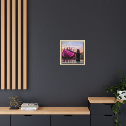 Framed Wall Art - 'Ageless Hippie' Inspirational Yoga Canvas