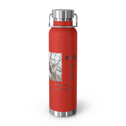 BYOB Copper Vacuum Insulated Water Bottle - 22oz - Bring Your Own Book Design