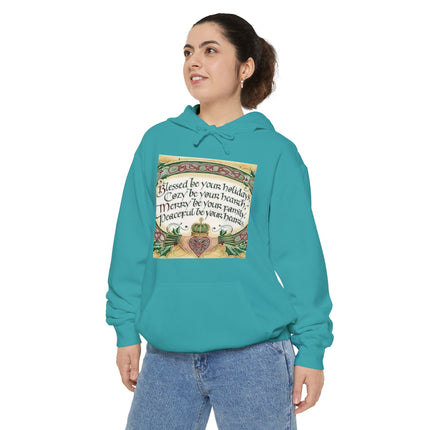 Celtic Holiday Hoodie — "Blessed be your holidays" Cozy Family Christmas Sweatshirt