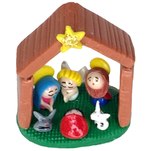 Miniature Dough House Nativity from Ecuador-0