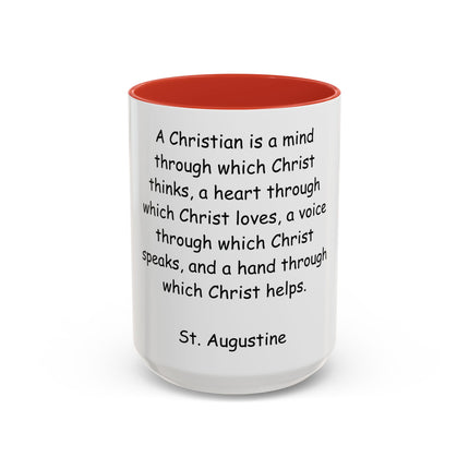 Inspirational St. Augustine Coffee Mug - Colored Accent - Perfect Gift for Christians - 11oz