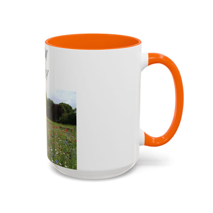 Bloom Wildly Accent Mug – 15oz Ceramic with Floral Design