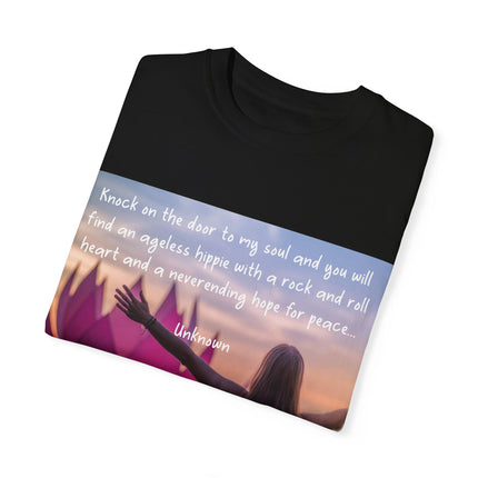 Inspirational Unisex Garment-Dyed T-shirt for Peace Lovers