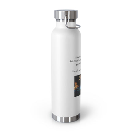 22oz Insulated Bottle — "You Don't Have to Check It Out" Burning Books Quote