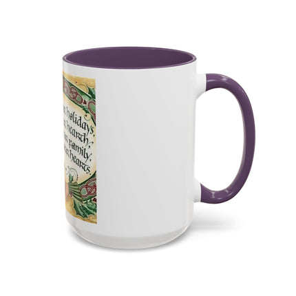 Blessed Be Your Holidays Coffee Mug — Holiday Celtic Greeting Accent Mug (11/15oz)