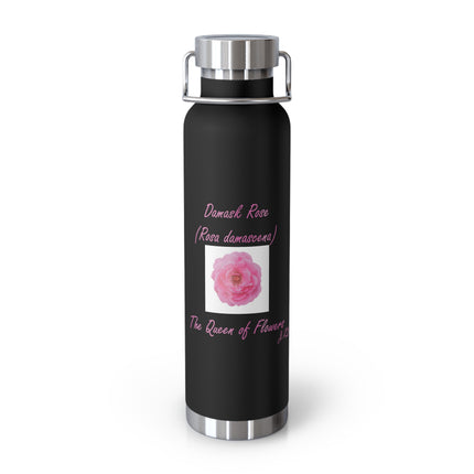 Damask Rose Insulated Bottle - 22oz - Floral Design - Perfect for Nature Lovers