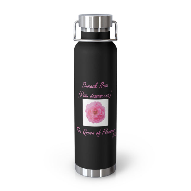 Damask Rose Insulated Bottle - 22oz - Floral Design - Perfect for Nature Lovers