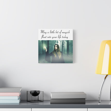 Magick in the Forest Matte Canvas Wall Art — "May a little bit of magick float into your life today"