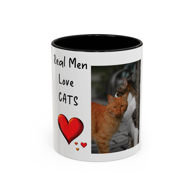 Real Men Love Cats Coffee Mug – 11oz Accent Mug