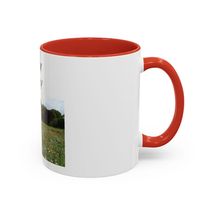 Bloom Wildly Floral Accent Coffee Mug — Inspirational Garden Photo 11/15oz