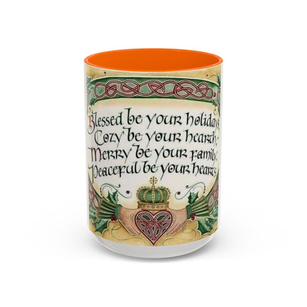 Celtic Holiday Blessings Mug – 15oz Accent for Cozy Gatherings