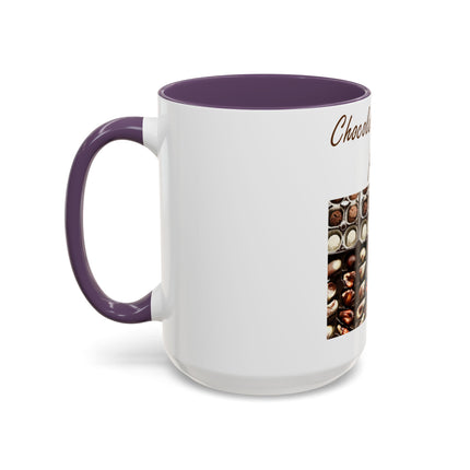 Chocolate Is Brain Fuel Accent Mug – 15oz – Sweet & Smart Gift