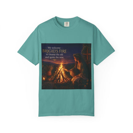 Brigid's Fire Festival T-Shirt — Celtic Imbolc Bonfire Design