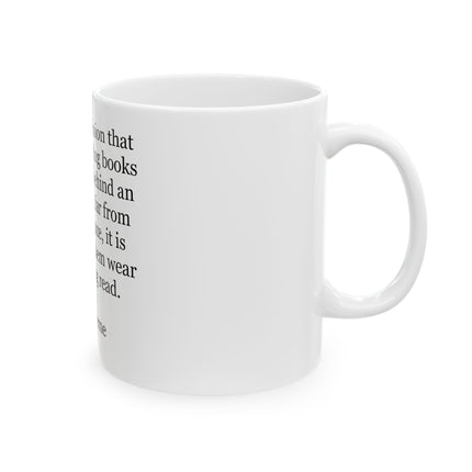 Jules Verne Quote Coffee Mug — "Better to Let Them Wear Out by Being Read" Ceramic Book Lover Gift (11oz/15oz)