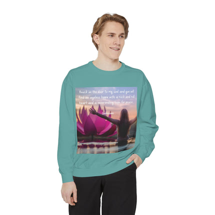 Inspirational Yoga Sweatshirt - 'Knock on the Door to My Soul'