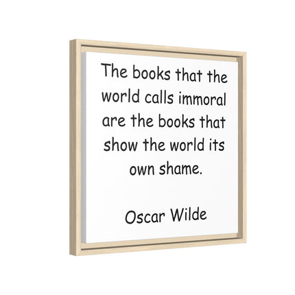 Oscar Wilde Quote Matte Canvas Print — Framed Literary Wall Art