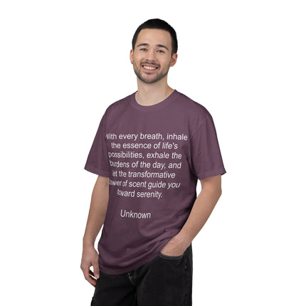Breath & Serenity Quote T-Shirt — "With every breath..." Inspirational Tee