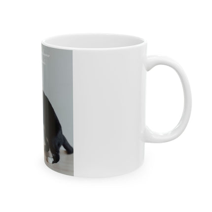 Cat Lovers Ceramic Mug – 11oz Cup with Sleepover Marriage Quote