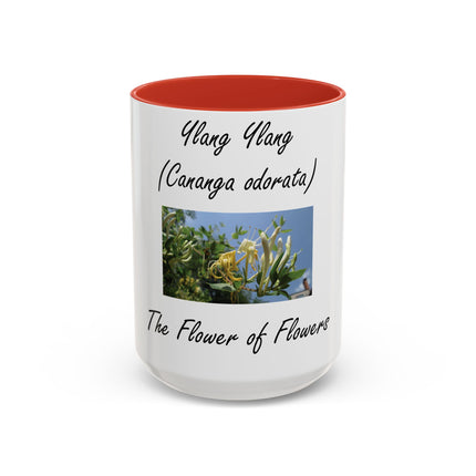 Ylang Ylang Floral Mug – 15oz Ceramic Cup with Aromatic Nickname