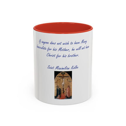 Religious Coffee Mug — Saint Maximilian Kolbe Quote & Sacred Image (11/15oz)
