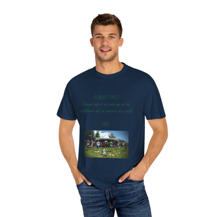 Flower Child Unisex Garment-Dyed T-Shirt – Vintage Inspiration for Free Spirits