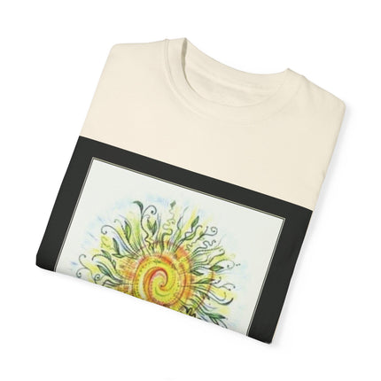 Summer Solstice Tee – Unisex Garment-Dyed Shirt with Sun Design