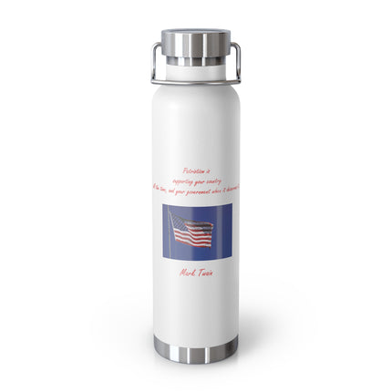 American Flag Copper Flask – 22oz Patriotic Insulated Bottle