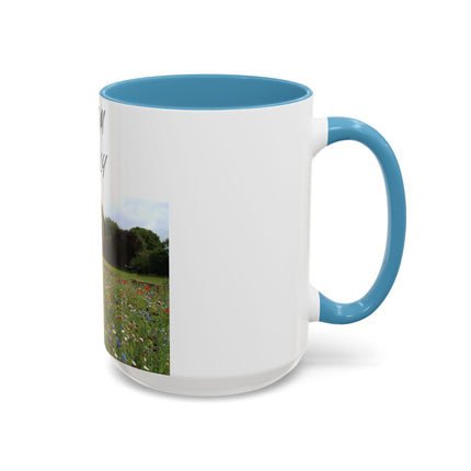 Bloom Wildly Accent Mug – 15oz Ceramic with Floral Design