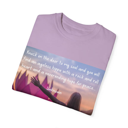 Inspirational Unisex Garment-Dyed T-shirt for Peace Lovers