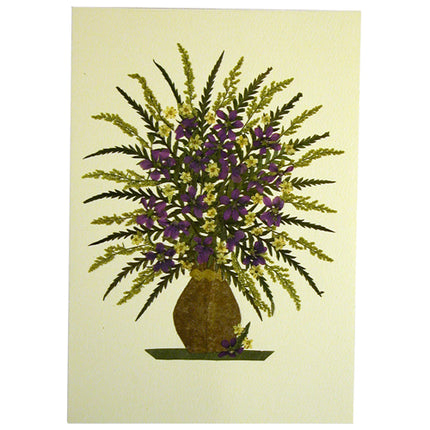Floral Gift Card - Vase w/ Purple Flowers-0