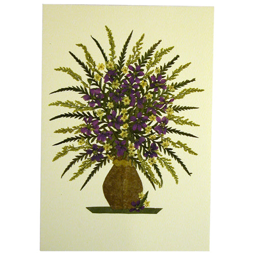 Floral Gift Card - Vase w/ Purple Flowers-0