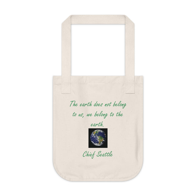 Organic Canvas Tote – “We Belong to the Earth” Quote