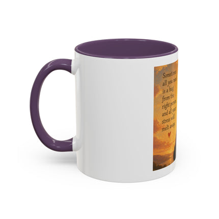 Sunshine Hug Coffee Mug — "Sometimes all you need is a hug..." Inspirational Ceramic Mug (11/15oz)