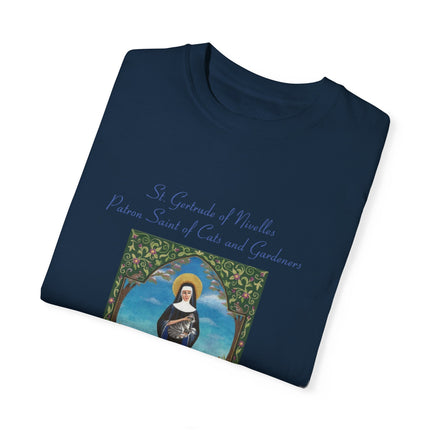 Saint Gertrude Cat Lady Tee – Unisex, Whimsical Design