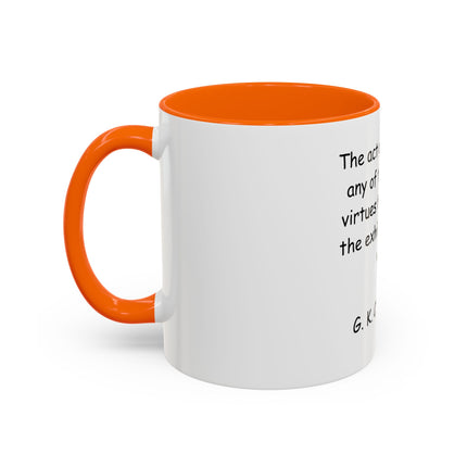 Coffee Mug with G.K. Chesterton Quote – Literary Quote Accent Mug (11/15 oz)