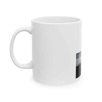Pray for Peace Ceramic Mug — Inspirational Photo Coffee Cup (11oz/15oz)