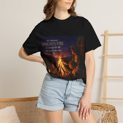 Brigid's Fire Festival T-Shirt — Celtic Imbolc Bonfire Design